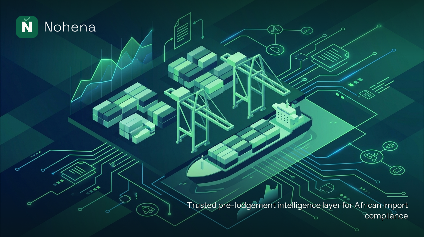 Editorial illustration for How AI-Powered Document Extraction Streamlines Nigerian Customs Clearance: Neon green data streams